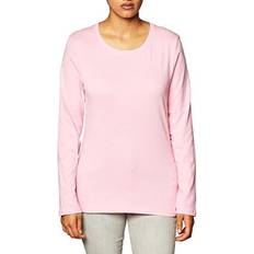 Hanes Women's Perfect-T Long Sleeve T-shirt - Pink Swish