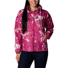 Columbia Women's Flash Challenger Novelty Windbreaker Jacket - Wild Fuchsia Daisy Party Print