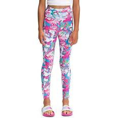 The North Face Girls Pants The North Face The North Face Girl's Printed Never Stop Tight - Linaria Pink Youth Tropical Camo Print (NF0A7QK1-55J)