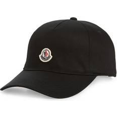 Moncler Logo Cotton Baseball Cap - Black