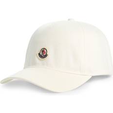 Moncler Donna Abbigliamento Moncler Logo Cotton Baseball Cap - White