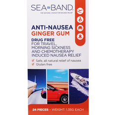 Seaband Sea-Band Anti-Nausea Ginger Gum 24 Pieces