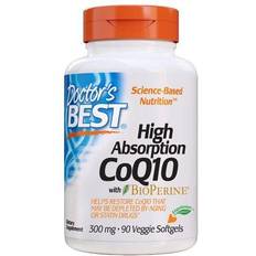 Vitamins & Supplements Doctor's Best High Absorption CoQ10 with BioPerine 300 mg 90 Vegfie Softgels