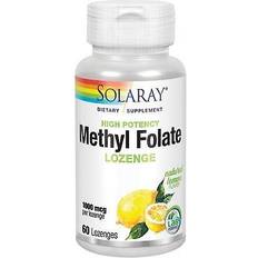 Solaray Methyl Folate Lozenge Natural Lemon 1000 mcg 60 Lozenges