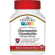 Mg original 21st Century Glucosamine Chondroitin Original Strength 250 mg 200 mg 60 Easy to Swallow Capsules