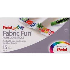 Rot Kreiden Pentel Pastel Fabric Fun Crayons set of 15