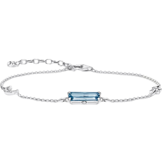 Thomas Sabo Moon and Star Bracelet - Silver/Blue/Transparent