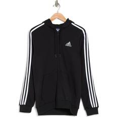 Adidas Essentials Fleece 3 Stripes Full Zip Hoodie Men - Black