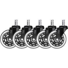 Don One GCW750 3 Inch Gaming Chair Casters (5 Pieces) - Black