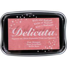 EK Delicata Pigment Ink 3.75 in. x 2.625 in. full-size pad pink shimmer