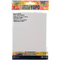 Ranger Tim Holtz Alcohol Ink Yupo Paper 5 in. x 7 in. 86 lb. pack of 10 white