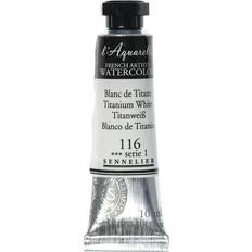 Vita Akvarellfärger Sennelier Aquarelle Akvarellfärg 10 ml Titanium White 116