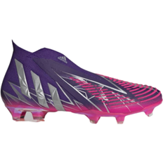 Champions league football Adidas Predator Edge+ Firm Ground Cleats - Team Colleg Purple/Silver Metallic/Team Shock Pink 2