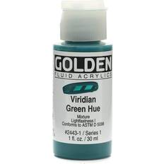 Green Acrylic Paints Golden Historical Viridian Green Hue Fluid Acrylic Paint 1oz