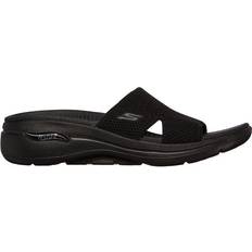 Skechers Women Slides Skechers Go Walk Arch Fit Worthy - Black