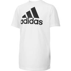 Adidas S T-shirts Adidas Kid's Climalite Performance Logo Tee - White