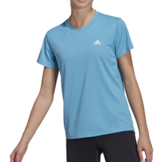 Adidas Aeroready Designed To Move T-shirt Women - App Sky Rush/White