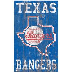 Fan Creations Texas Rangers Heritage Distressed Logo Sign Board