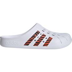 Adidas Adilette Clogs - Cloud White/Acid Red/Core Black