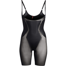 Shaping Bodysuits Spanx Haute Contour Open-Bust Mid-Thigh Shape Suit - Very Black