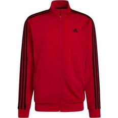 Adidas Red Outerwear adidas Essentials Warm-Up 3-Stripes Track Jacket - Scarlet/Black