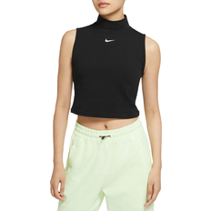 Hoher Kragen Tanktops NIKE Women's Collection Essentials Mock Tank Top - Black/White