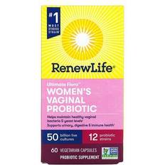 Vitamins & Supplements Renew Life Ultimate Flora Women's Vaginal Probiotic 50 Billion CFUs (60 Vegetable Capsules)