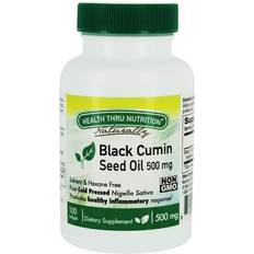 Black cumin oil Health Thru Nutrition Black Cumin Seed Oil Healthy Inflammatory Response 500 mg. 100 Softgels