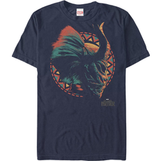 Marvel Black Panther Killmonger Profile Mask Short Sleeve T-Shirt - Navy