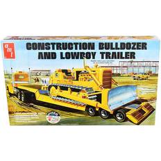 Lorrys Amt Skill 3 Model Kit Construction Bulldozer and Lowboy Trailer Set of 2 pieces 1/25 Scale Model