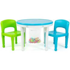 Toys Humble Crew Kids 2 in 1 Round Activity Table & 2 Chair Set with 100pcs