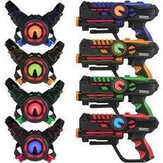 Laser tag set Infrared Laser Tag Guns and Vests Laser Battle Mega Pack Set of 4 Infrared 0.9mW