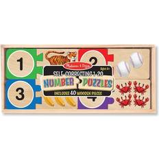 Jigsaw Puzzles Melissa & Doug Self Correcting Number Puzzles 40 Pieces