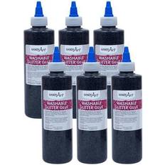 Black Glitter Glue Handy art (6 ea) washable glitter glue 8 oz