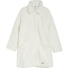 Nike Coats Nike Icon Clash Faux Fur Fleece Coat - Sail