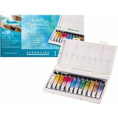 Jaune Aquarelles Sennelier Set of Watercolour Paints 12 x 10 ml