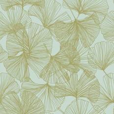 Green Wallpapers RoomMates Ginkgo Leaves Peel and Stick (RMK11602WP)