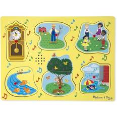 Cardboard Knob Puzzles Melissa & Doug Nursery Rhymes 1 Pieces