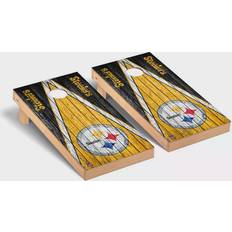 Victory Tailgate Pittsburgh Steelers Triangle Weathered Regulation Cornhole Board Set