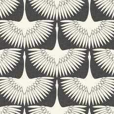 Tempaper Feather Flock Peel and Stick Wallpaper Storm Gray