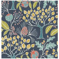 Wallpapers NuWallpaper Groovy Garden Navy Peel & Stick Wallpaper