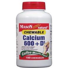 Mason Natural Calcium 600 D3 Chewable Tablets Coffee-Mocha 100.0 ea