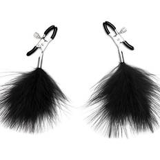 Schwarz Brustklammern Lux Fetish Feather Nipple Clips