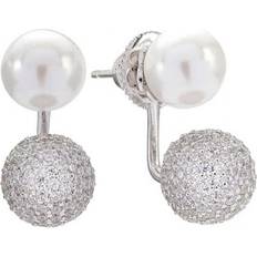 Sif Jakobs Bobbio Due Earrings - Silver/White