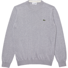 Lacoste Sweaters Lacoste Organic Cotton Crew Neck Sweater - Grey Chine