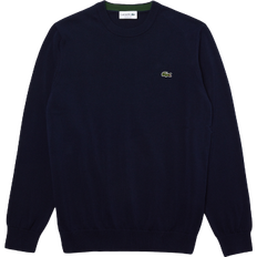 Lacoste Organic Cotton Crew Neck Sweater - Navy Blue