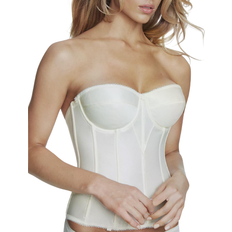 Corsets Dominique Juliette Satin Strapless Longline Corset - Ivory