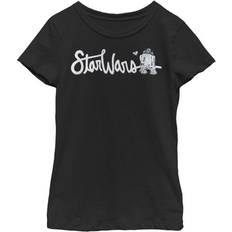 Fifth Sun Girl's Star Wars R2-D2 Cute Heart T-shirt - Black (STRW00887GTS)