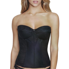 Elastane/Lycra/Spandex Corsets Dominique Colette Lace Strapless Bustier Corset - Black