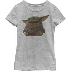 Girl's Star Wars The Mandalorian The Child Portrait T-shirt - Athletic Heather (STMD00053GTS)